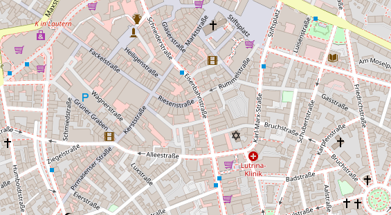 Friseur auf Satellitenbild