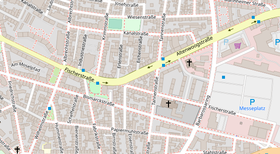 Friseur auf Satellitenbild