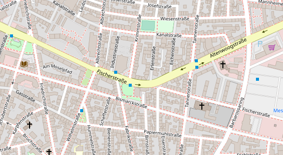 Friseur auf Satellitenbild