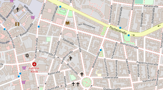 Friseur auf Satellitenbild