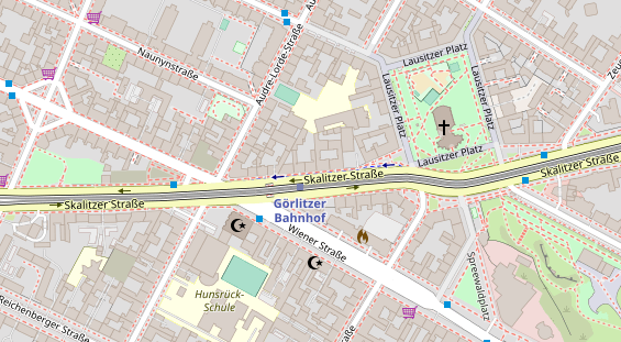 Friseur auf Satellitenbild