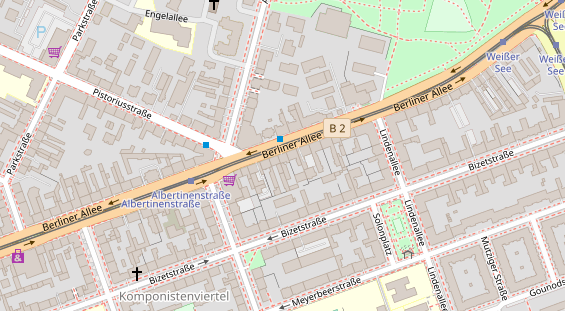 Friseur auf Satellitenbild