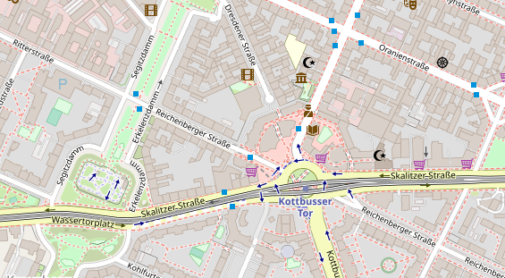 Friseur auf Satellitenbild