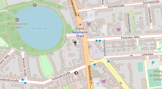 Friseur auf Satellitenbild