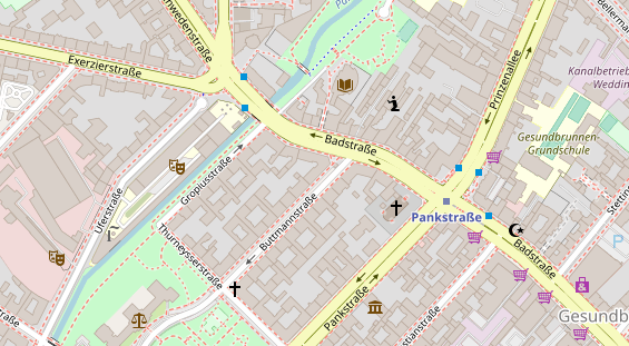 Friseur auf Satellitenbild