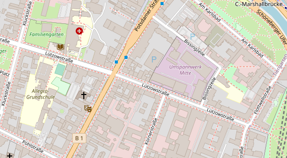 Friseur auf Satellitenbild