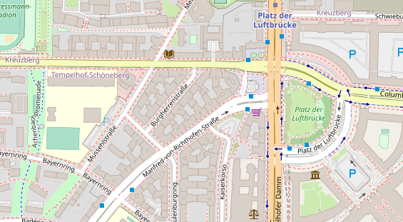 Friseur auf Satellitenbild