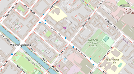 Friseur auf Satellitenbild