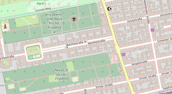 Friseur auf Satellitenbild