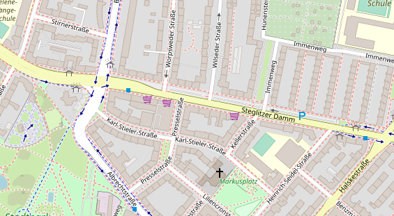 Friseur auf Satellitenbild