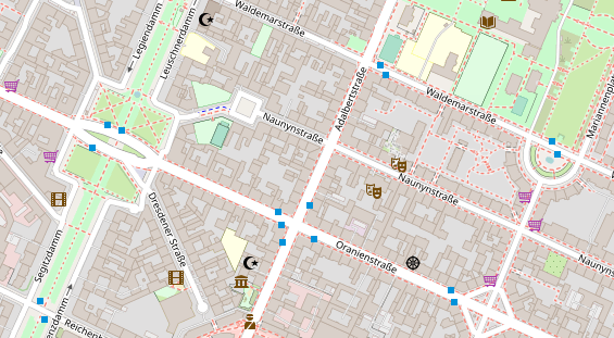 Friseur auf Satellitenbild