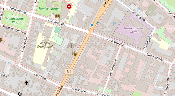 Friseur auf Satellitenbild