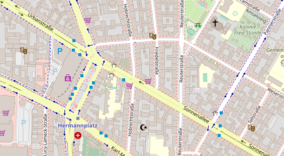 Friseur auf Satellitenbild