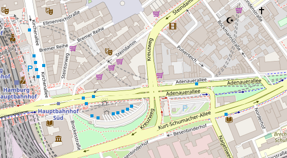 Friseur auf Satellitenbild