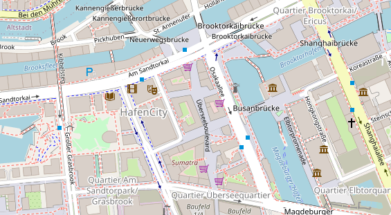 Friseur auf Satellitenbild