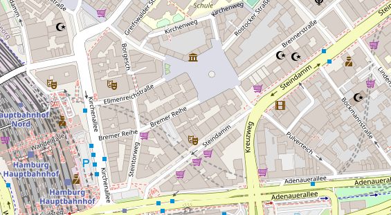 Friseur auf Satellitenbild