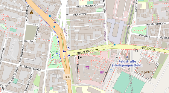 Friseur auf Satellitenbild