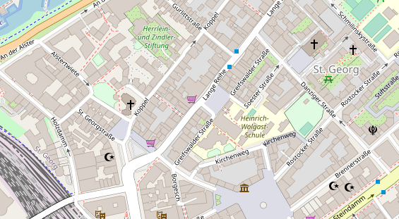 Friseur auf Satellitenbild