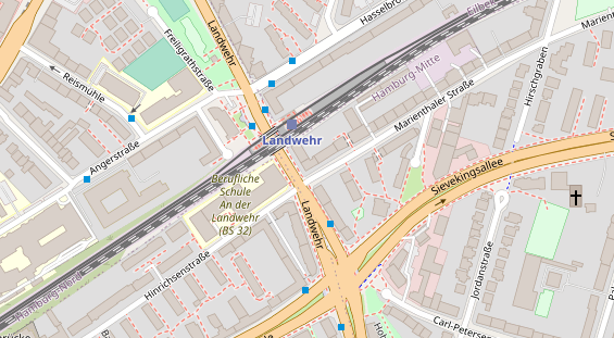 Friseur auf Satellitenbild