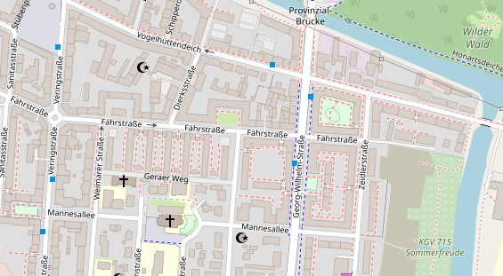 Friseur auf Satellitenbild