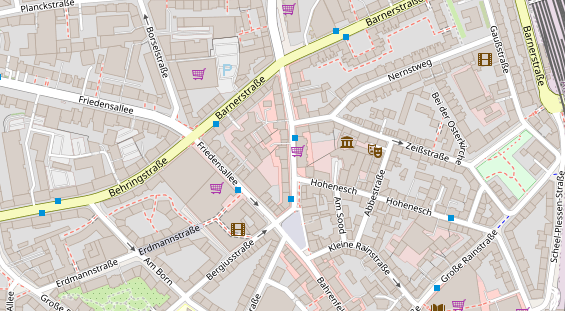 Friseur auf Satellitenbild