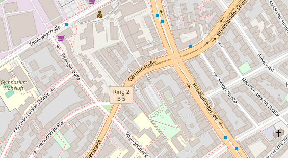 Friseur auf Satellitenbild