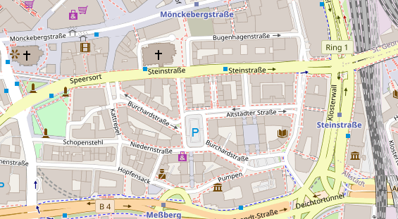 Friseur auf Satellitenbild