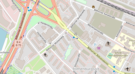 Friseur auf Satellitenbild