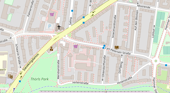 Friseur auf Satellitenbild