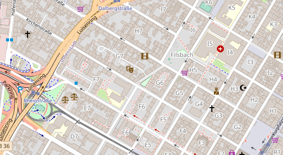 Friseur auf Satellitenbild