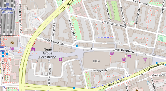 Friseur auf Satellitenbild