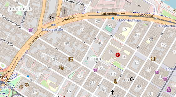 Friseur auf Satellitenbild