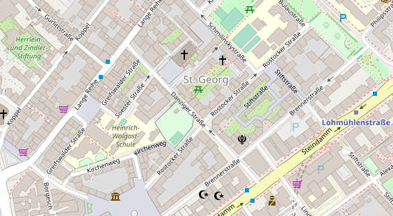 Friseur auf Satellitenbild