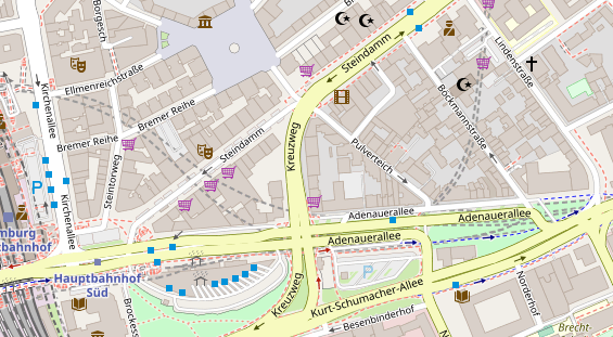 Friseur auf Satellitenbild