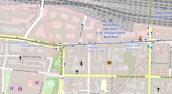 Friseur auf Satellitenbild