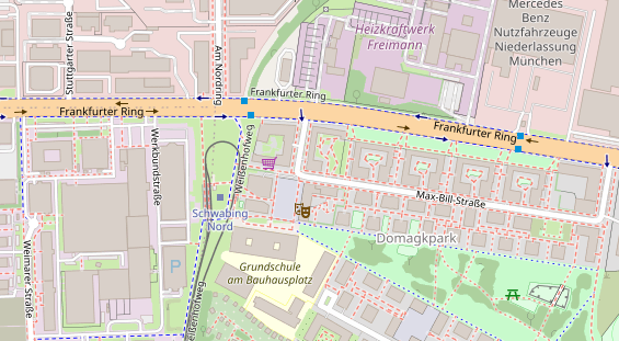 Friseur auf Satellitenbild