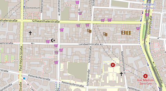 Friseur auf Satellitenbild