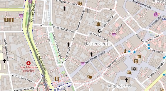 Friseur auf Satellitenbild