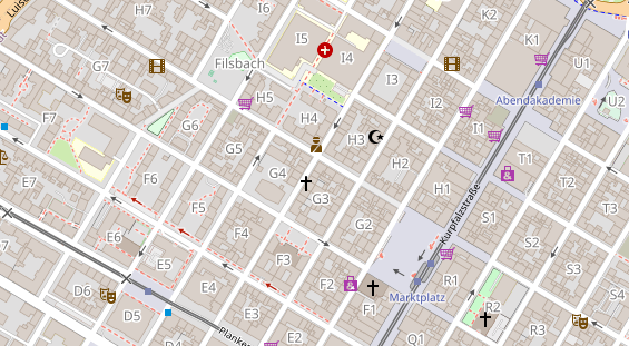 Friseur auf Satellitenbild