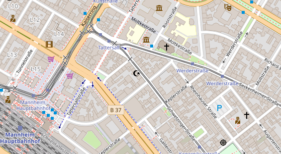 Friseur auf Satellitenbild