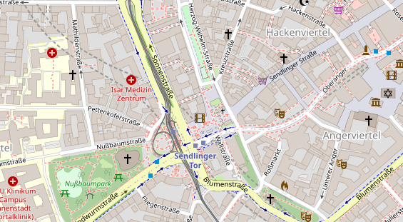 Friseur auf Satellitenbild