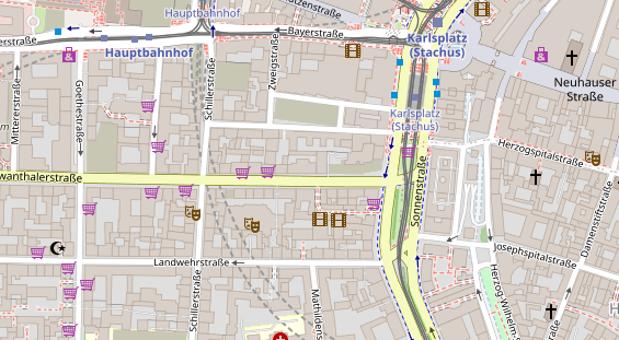 Friseur auf Satellitenbild