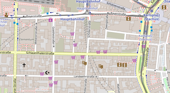 Friseur auf Satellitenbild