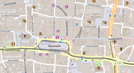 Friseur auf Satellitenbild