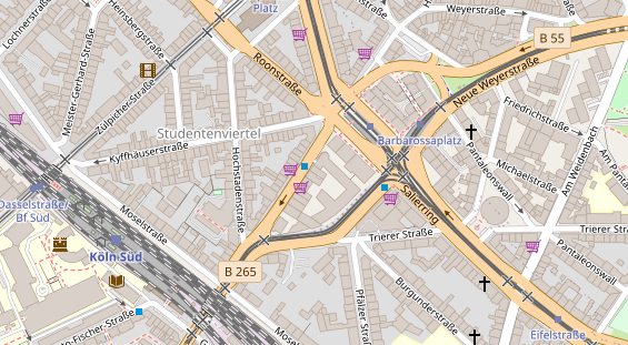 Friseur auf Satellitenbild