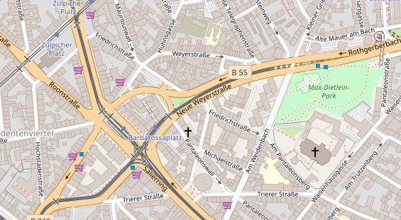 Friseur auf Satellitenbild