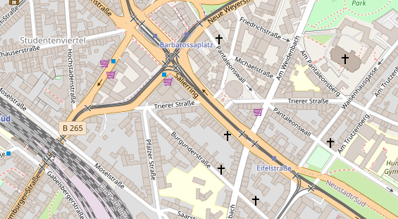 Friseur auf Satellitenbild