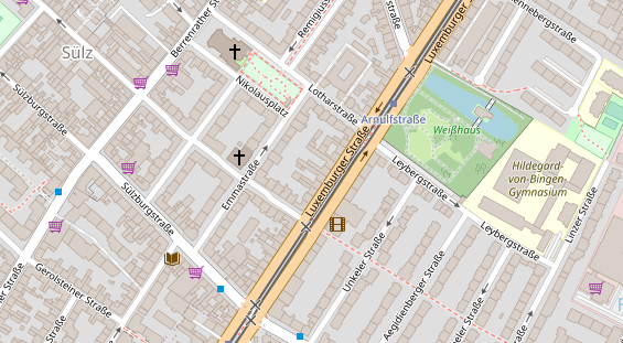 Friseur auf Satellitenbild