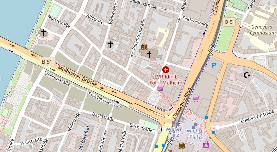 Friseur auf Satellitenbild