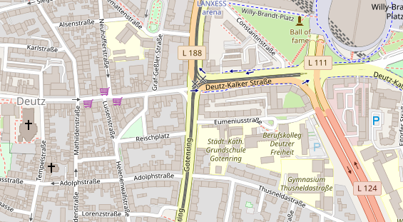 Friseur auf Satellitenbild